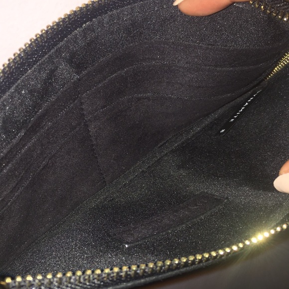 DYNAMITE Black Suede Clutch/Crossbody Bag - Picture 4 of 5